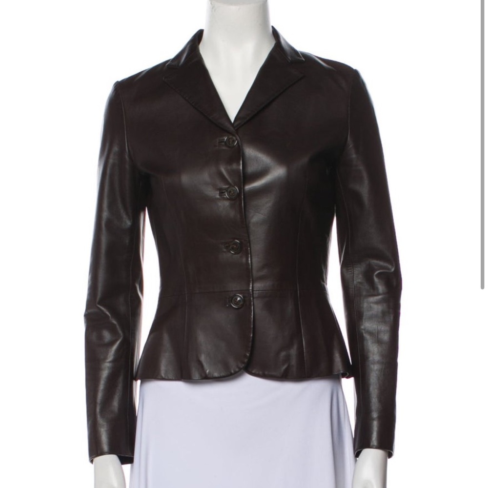 Ralph Lauren Black Label Dark Brown Leather Jacket